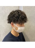 前下がりマッシュ×波ツイストスパイラル