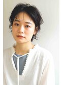 大人可愛い20代30代40代50代小顔ウルフレイヤー 丸みショート