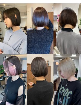 イル 大阪淀屋橋(i'll) 20代 30代 40代 ショートインナーカラー小顔ウルフレイヤーボブ