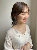ラベンダーベージュ/インナーカラー/ベルボブ