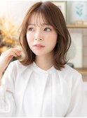 大人ガーリーミディアムレイヤー外ハネパーマc5浦和20代30代40代