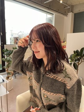 アム(amu) 暖色カラー/ブリーチなしカラー/ワインレッド/チェリーレッド