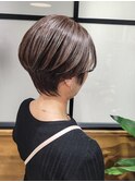 ナチュラル白髪ぼかしハイライトショート【尾野恭平】
