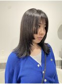 【上條実織】顔まわりぷつっとミディアム
