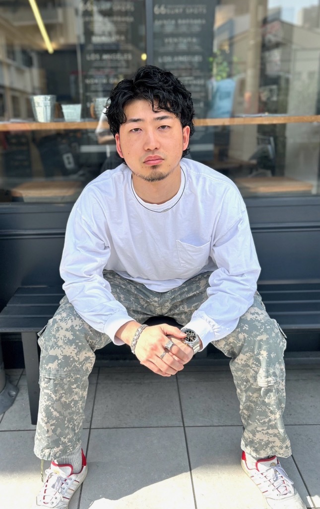 クフィア メンズヘアー カンポ 難波店(CUFFIA MEN'S HAIR CAMPO)&nbsp;ツイストスパイラルパーマスペインカールダークアッシュマンバン