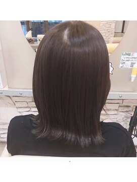 ミリール (Mireel) 外はねミディ/ココアブラウン/艶髪