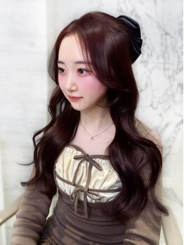 アマンドール(Aman D'or)の写真/[名駅]韓国レイヤーで顔周り最先端なシルエットへ☆前髪&おくれ毛でもっと垢抜け！モデル御用達サロン