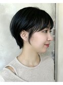 【岩田莉奈】うる艶カラー30代40代50代丸みショートひし形新宿