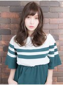 +animo大沢+斜めバング☆くすみベージュ☆韓国風巻きT