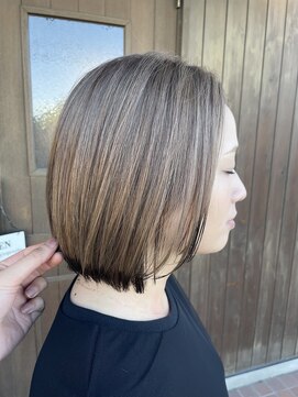 シエル(4el) ミルクティーカラーと毛先カラー◯