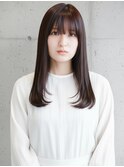 大人かわいい黒髪ロングストレート
