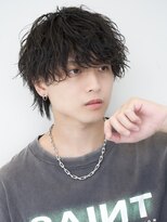 エイド 本店(aid)&nbsp;マッシュウルフ波巻きスパイラルパーマ無造作ショート