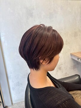 ロアン 福津店(roan) ボルドーカラー&ハンサムショート