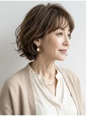 本八幡×大人ショート×やわらかパーマ×ミセス