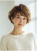 大人可愛い丸みショート