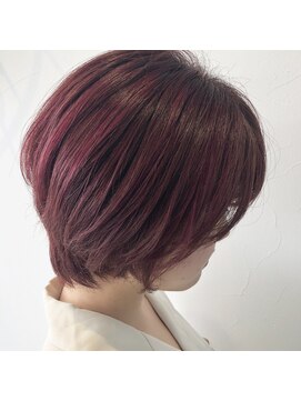 テクライズ 豊橋店(TECHRISE) ピンクブラウン×ビビットピンクハイライト