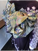 振袖着付け、帯結び