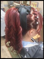 編み込み☆ポニーテール☆ライブヘアー　コンサートヘアー