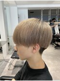 ミルクティーベージュ 2ブロックニュアンス韓国マッシュ