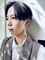 ビューティブロー ビービー(Beauty Blow B.B)&nbsp;サイドパートアップバングメンズカットデザインカラー