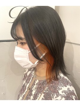 ネオリーブアイム 横浜西口店(Neolive aim) ビビットオレンジ☆インナーカラー【横浜】