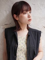 カライング(ing)&nbsp;大人可愛い20代30代40代黒髪前下がり小顔切りっぱなしボブ