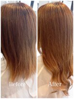 ヴァンクラウドコウベ(VENT CLOUD KOBE) 20代30代髪質改善カラーミルクティーベージュ毛先パーマ艶感