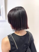 クオレア(CUOREA)&nbsp;艶髪ストレートヘアボブスタイル×暗髪カシスブラウン