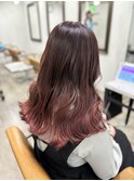 グラデーションカラーピンクカラーピンクブラウンピンクベージュ