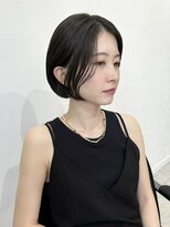 オンカン(onkan)&nbsp;ミニボブ/オリーブブラウン/切りっぱなしボブ／白髪ぼかし