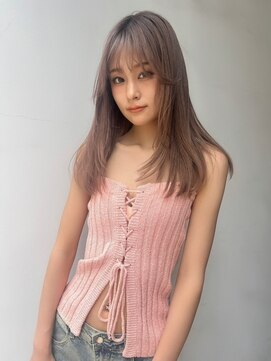 ラ キング(LA KING) メルティ―カラーフェミニンロングマッシュウルフボブヘア