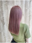 切りっぱなしミディアム  ハイトーンカラー