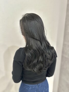 アクション 心斎橋店(ACTION) 20代30代大人可愛いレイヤーカット　ブルーカラー　韓国ヘア