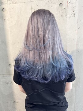 ラニヘアサロン(lani hair salon) シルバーカラー/水色/ブルー/裾カラー/デザイン/ケアブリーチ