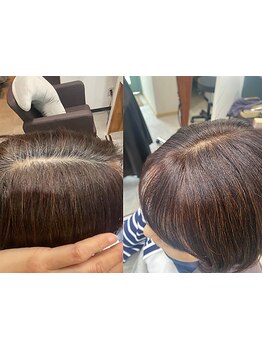 頭皮や髪にお悩みの方にオススメ！髪への負担を最小限に抑えたカラーで、艶のあるキレイな仕上がりに♪