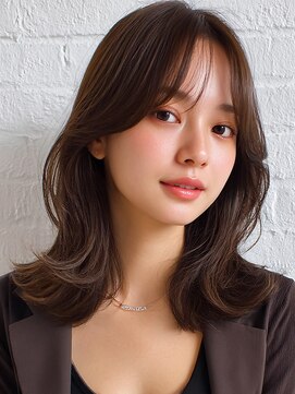 アビリタ(abilita) 韓国ヘア レイヤーカット 顔周り 前髪 小顔カット 暗髪 10代20代