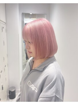 ブラウン(Brown) ミディアムヘア/デザインカラー/フェイスフレーミング/藤沢