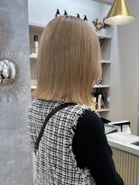 ポジ(poji)&nbsp;ミルクティーベージュカラー　ケアブリーチカラー　ミディアム