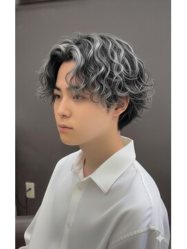 波巻きツイストスパイラル無造作マッシュサーフカールメッシュ