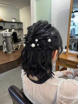 アンクル(ancre) ヘアセット×ハーフアップ×ボブ【広島】【横川】