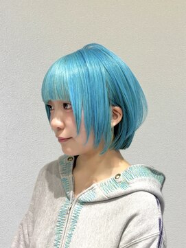 ノブレス ノアール(NOBLESSE NOIR) 水色レイヤーボブ