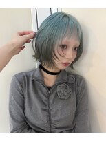 シャチューアオヤマ(SHACHU AOYAMA)&nbsp;ミントカラーとブラウンローライト、レイヤーボブ