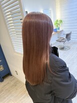 フレリス(FreRis)&nbsp;艶髪ピンクブラウン ストレートヘア【守谷 美容室 ブリーチ】