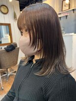 hyon myon/RISEbyREVO 綾瀬店【ヒョンミョン】&nbsp;ハッシュカット/デザインカラー/グレージュ[綾瀬駅/韓国ヘア]