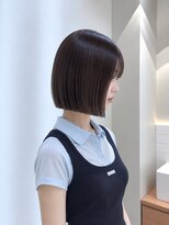 フォト 新宿三丁目(foto)&nbsp;髪質改善縮毛矯正地毛風ストレート切りっぱなしボブ