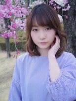 エルデ ナインズ ヘアー スタンド 川口店(elde 9's HAIR STAND)&nbsp;T.グレージュひし形シルエットの大人かわいい切りっぱなしボブ