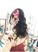 袴卒業式ハーフアップアレンジ【ブライダルヘアメイク 立川】