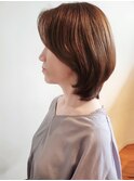 大人の魅力を出すナチュラルなレイヤーボブ/ニュアンスカラー