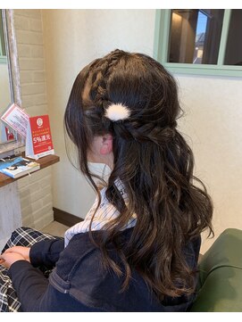 レーヴ ヘアー シエル(Reve hair ciel) 三つ編みハーフアップヘアセット  １０代/20代/30代/40代