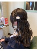 三つ編みハーフアップヘアセット  10代/20代/30代/40代